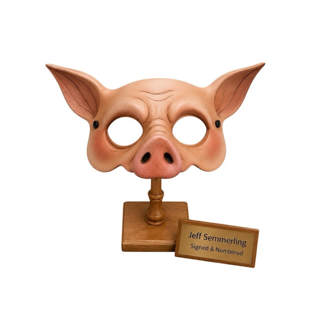 Jeff Semmerling Signed & Numbered Limited-Edition Handcrafted Leather Pig Mask